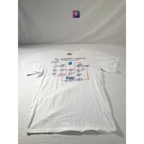 Big Bang Theory Graphic Shirt Mens sz Medium White Cotton T-Shirt - Picture 1 of 6